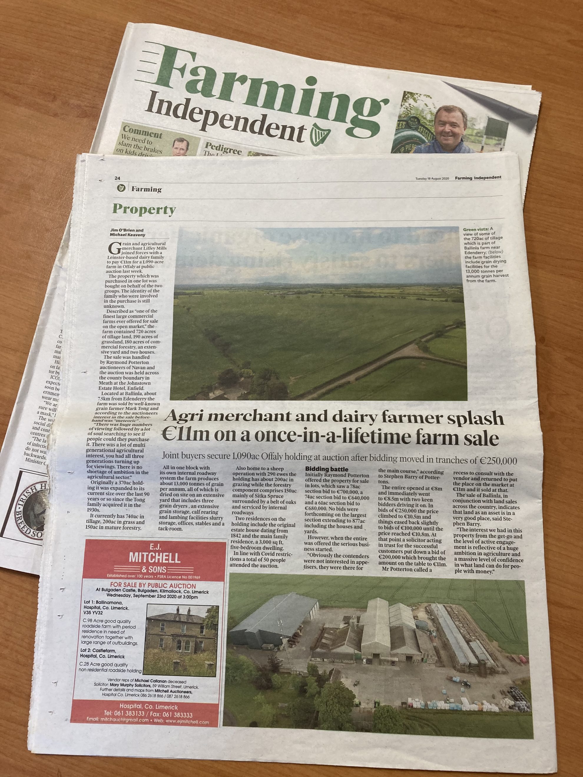 Agri Merchant & Dairy Farmer Splash €11m on a once in a lifetime farm