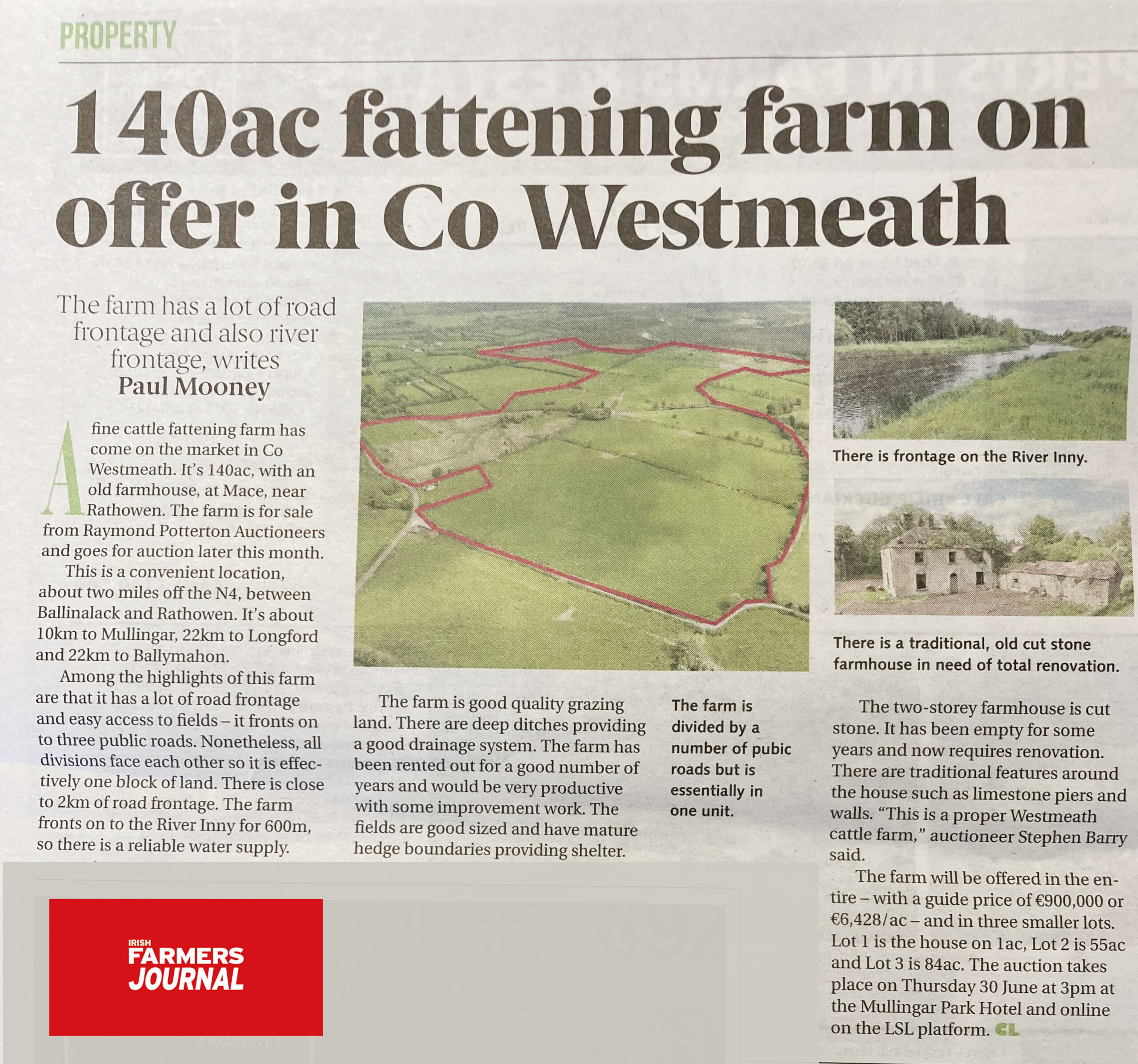 140 Acre Fattening Farm in Westmeath